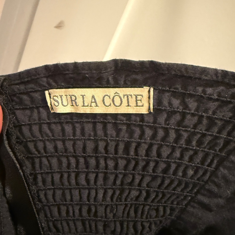 Talia Dress - black puffy sleeve - size medium - Sur La Cote - Picture 5 of 5